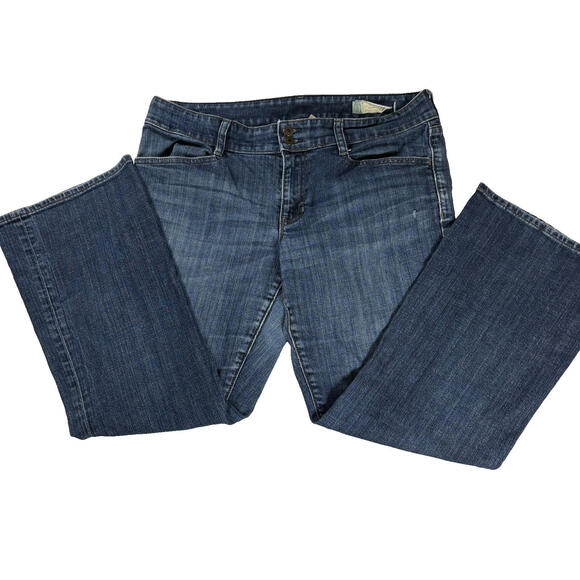 Women’s Blue Jeans Bootcut Flare Denim Pants Size 12A Dark Wash Stretch - Picture 1 of 15